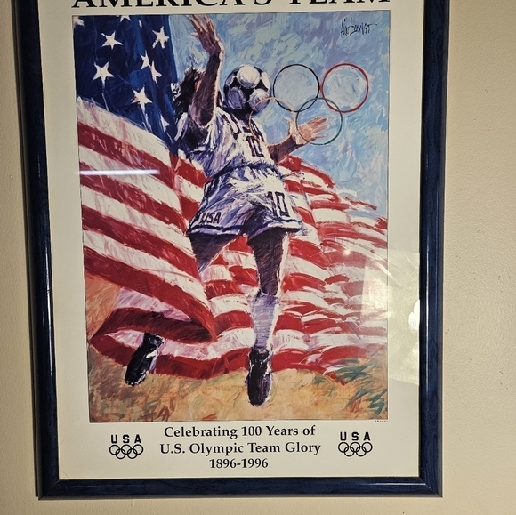 America's Team 1996 soccer poster Aldo Luongo, America's team Olympic Soccer. - Picture 4 of 12